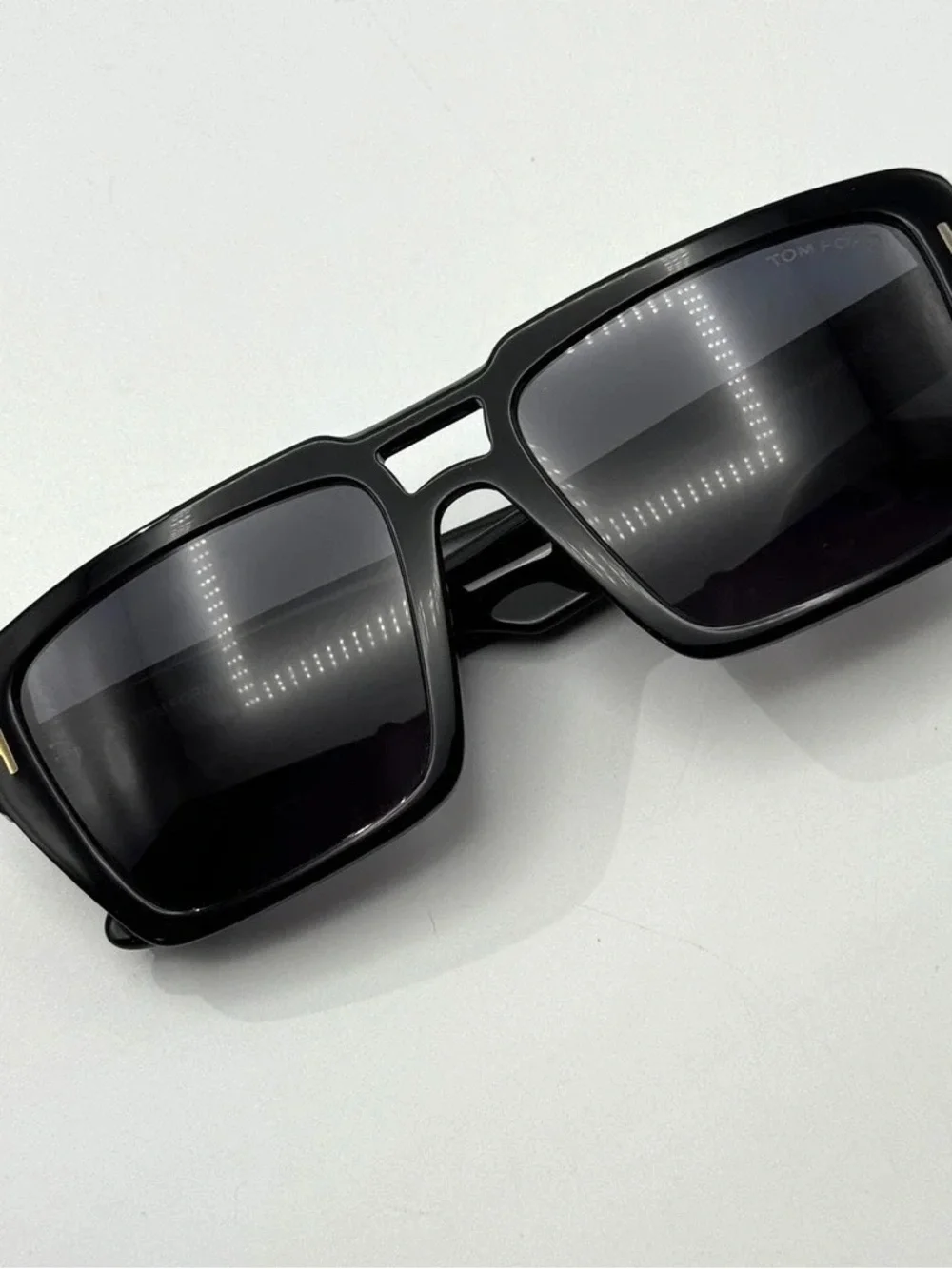 Tom Ford Black Frame Sunglasses with Dark Gray Lenses